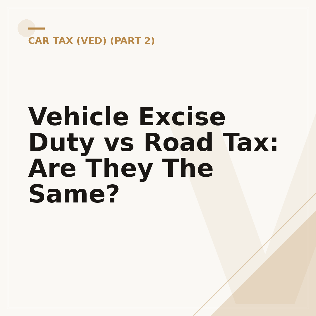 Vehicle Excise Duty vs Road Tax: Are They The Same?
