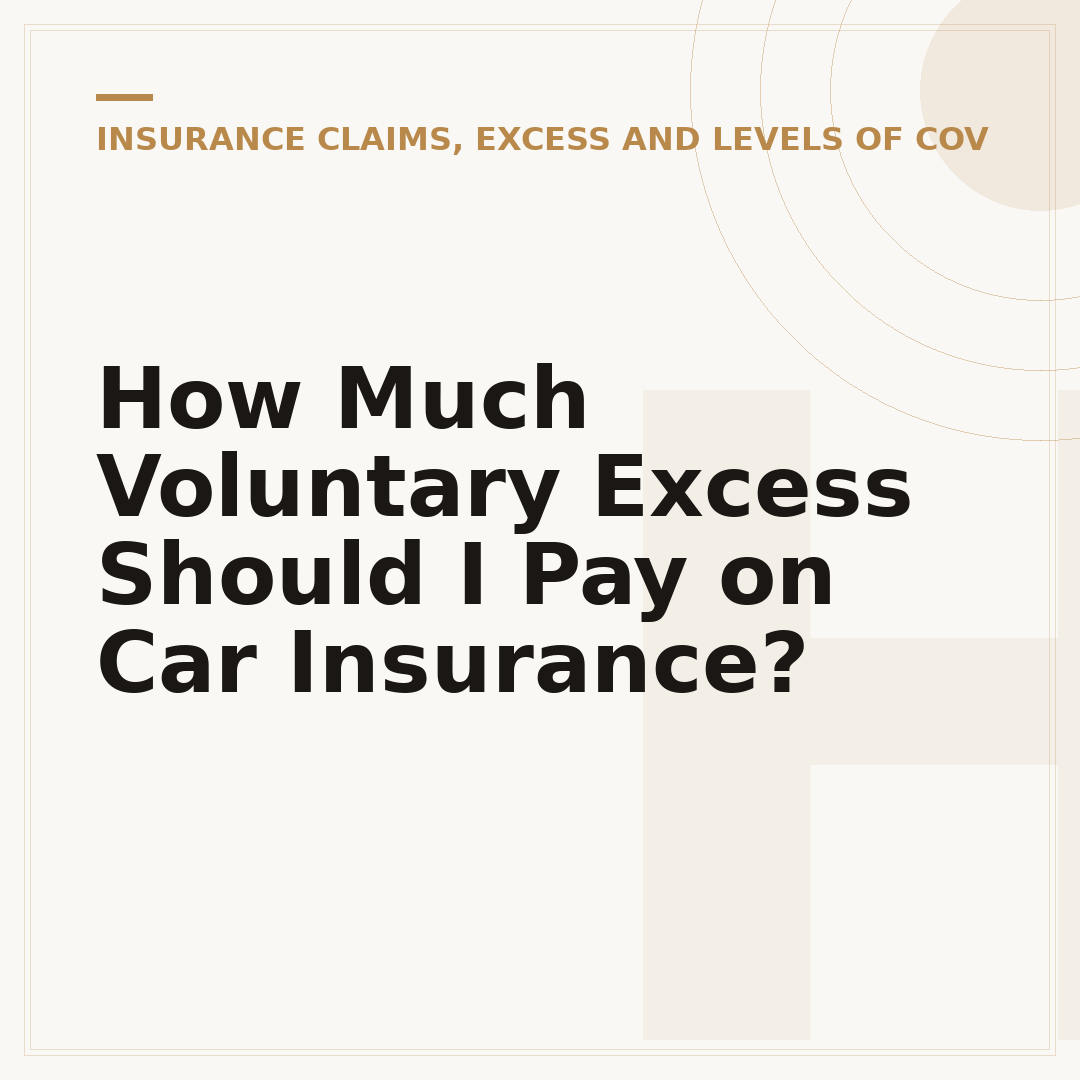 How Much Voluntary Excess Should I Pay on Car Insurance?