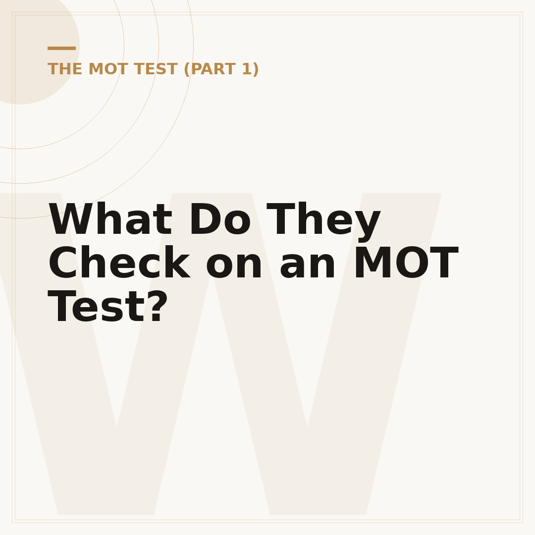 What Do They Check on an MOT Test?