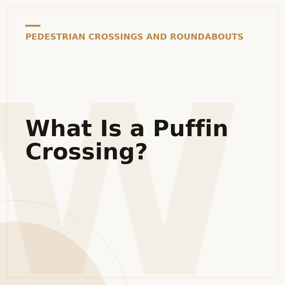 What Is a Puffin Crossing?