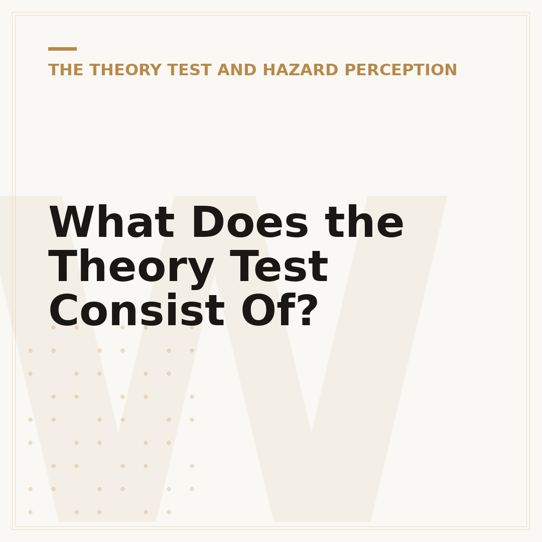 What Does the Theory Test Consist Of?