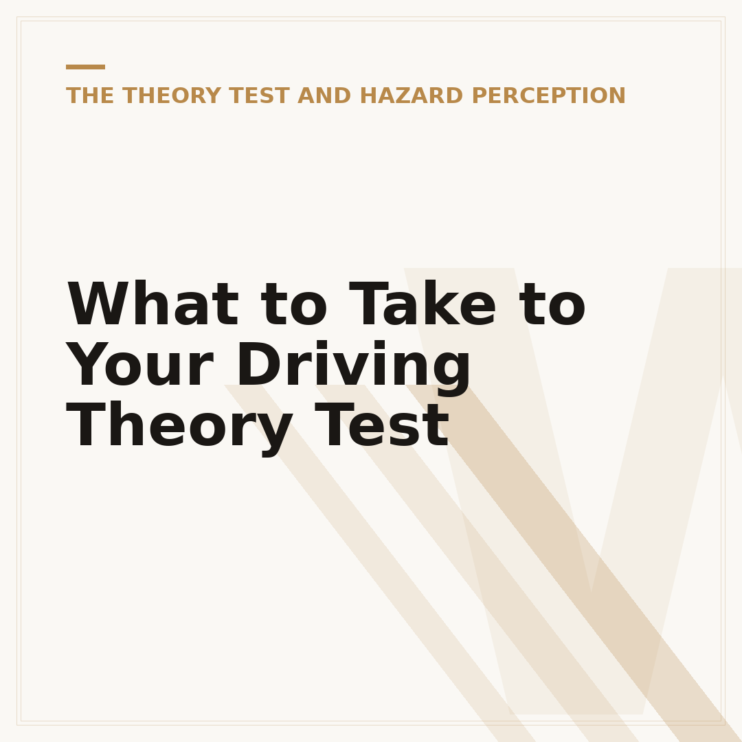 What to Take to Your Driving Theory Test