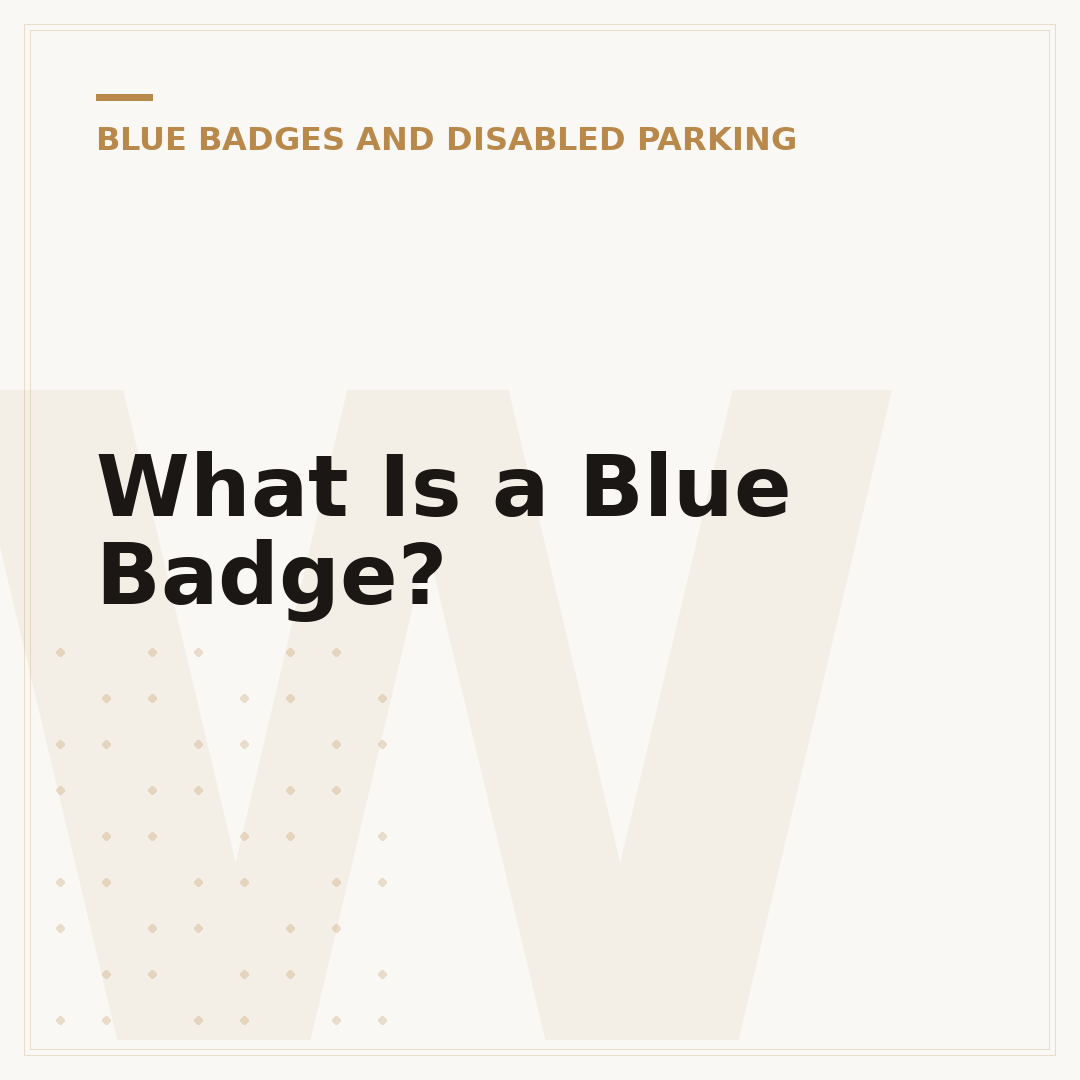 What Is a Blue Badge?
