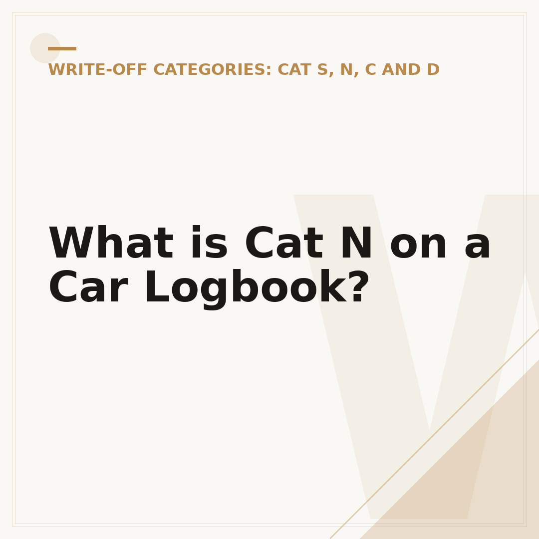 What is Cat N on a Car Logbook?