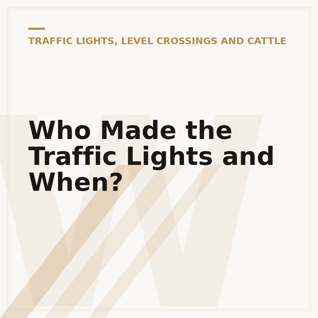 Who Made the Traffic Lights and When?