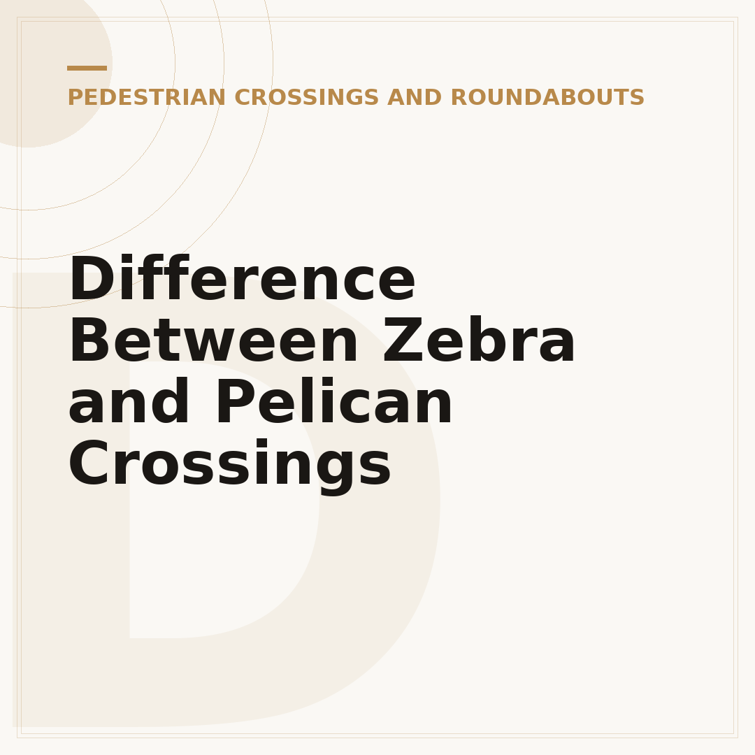 Difference Between Zebra and Pelican Crossings
